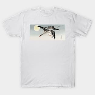 Geese At Full Moon (1900 - 1936) by Ohara Koson T-Shirt